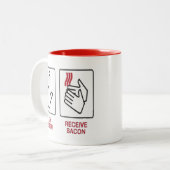 Druckknopf empfangen Speck Zweifarbige Tasse (Vorderseite Links)