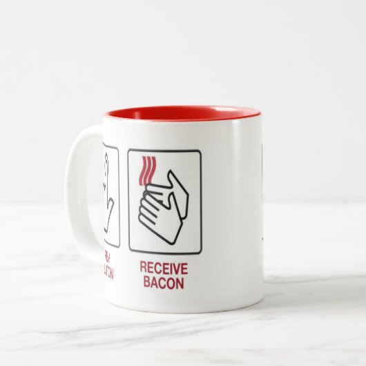 Druckknopf empfangen Speck Zweifarbige Tasse (Vorderseite Links)