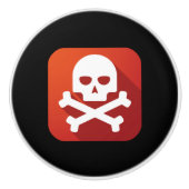 Druckknopf für die Giftwarnung - SRF Keramikknauf (Vorderseite)