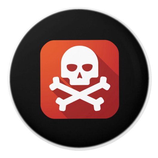 Druckknopf für die Giftwarnung - SRF Keramikknauf (Vorderseite)