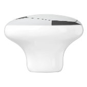 Druckknopf für die Keramik Schwarz-Weiß-Fußball Keramikknauf (Seitenansicht)