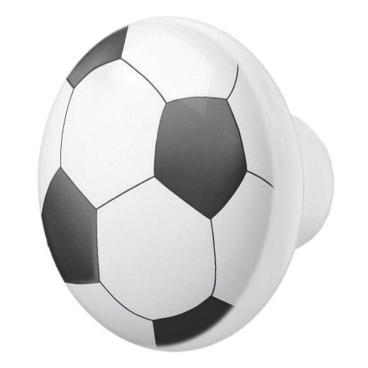 Druckknopf für die Keramik Schwarz-Weiß-Fußball Keramikknauf (Rechts)