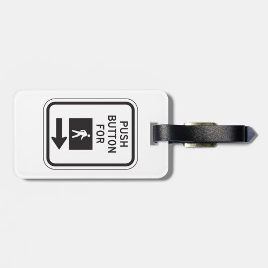 Druckknopf für Fußgängerüberquerung Gepäckanhänger (Rückseite horizontal)