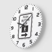 Druckknopf für Fußgängerüberquerung Große Wanduhr (Winkel)