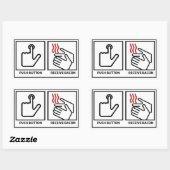 Druckknopf mit Speck Rechteckiger Aufkleber (Blatt)