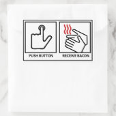 Druckknopf mit Speck Rechteckiger Aufkleber (Tasche)