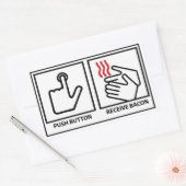 Druckknopf mit Speck Rechteckiger Aufkleber (Umschlag)