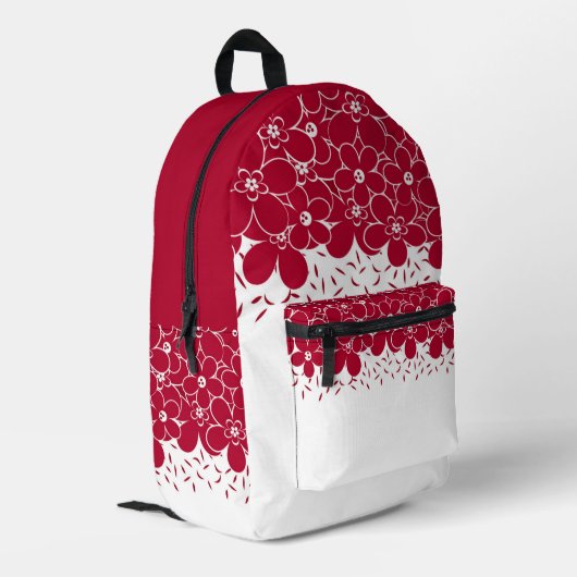 Druckknopfbeutel Bedruckter Rucksack (Rückseitige Ecke links)