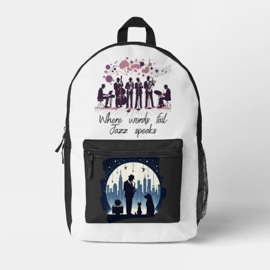 Druckknopfbeutel Bedruckter Rucksack (Vorderseite)