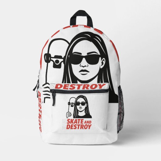 Druckknopfbeutel Bedruckter Rucksack (Vorderseite)