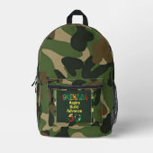 Druckknopfbeutel Bedruckter Rucksack (Vorderseite)