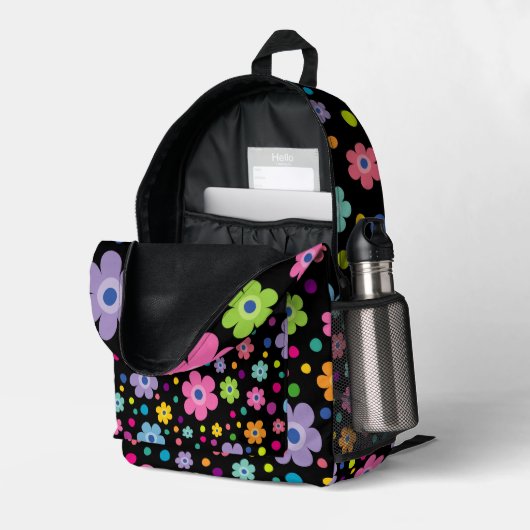 Druckknopfbeutel Bedruckter Rucksack (Rückseitige Ecke links (Offen) )