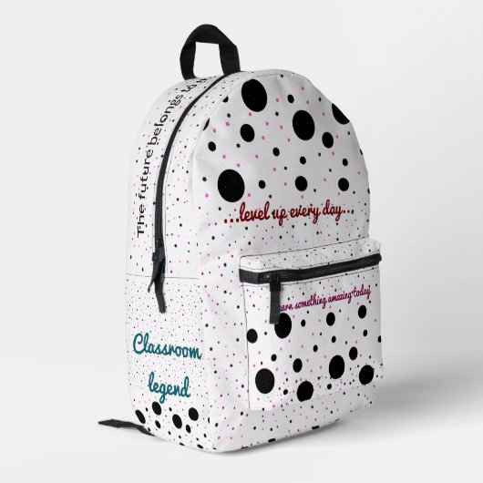 Druckknopfbeutel Bedruckter Rucksack (Rückseitige Ecke links)