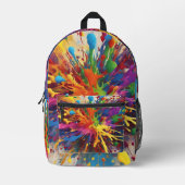 Druckknopfbeutel Bedruckter Rucksack (Vorderseite)