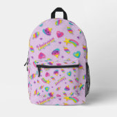 Druckknopfbeutel Bedruckter Rucksack (Vorderseite)