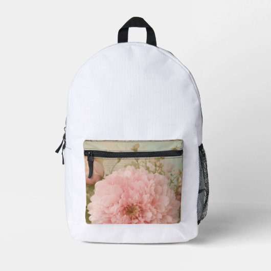 Druckknopfbeutel Bedruckter Rucksack (Vorderseite)