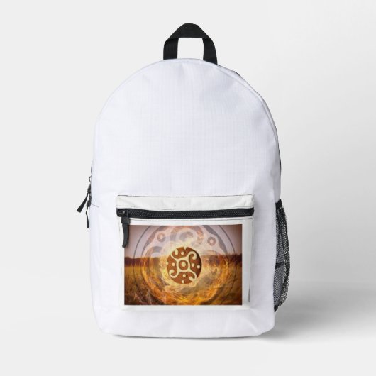 Druckknopfbeutel Bedruckter Rucksack (Vorderseite)