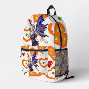 Druckknopfbeutel mit blühenden Orangenröhrchen Bedruckter Rucksack
