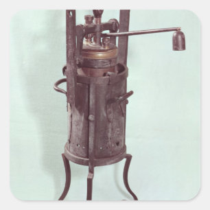 Druckkochtopf erfunden von Denis Papin 1679 Quadratischer Aufkleber