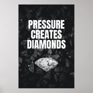 Druckkreationen Diamanten - Motivierend Poster