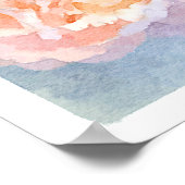 Druckkunst des Pink Peony Poster (Ecke)