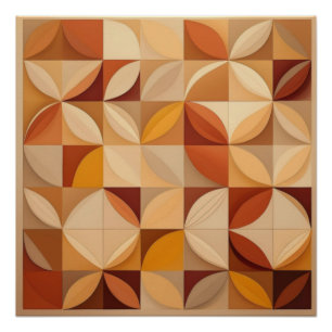 Druckkunst für geometrisch Inspiriert Muster im He Poster