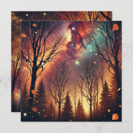 Druckkunstgalaxie Twilight Forest Scrapbook Einladung