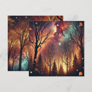 Druckkunstgalaxie Twilight Forest Scrapbook Einladung