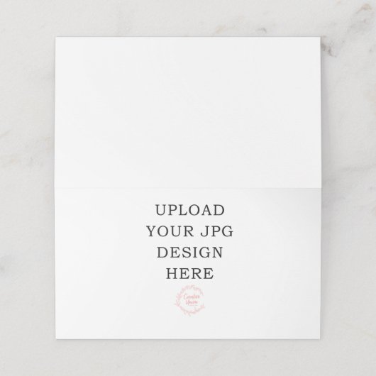 Druckleere Platzkarten (Außenseite Aufgefaltet)