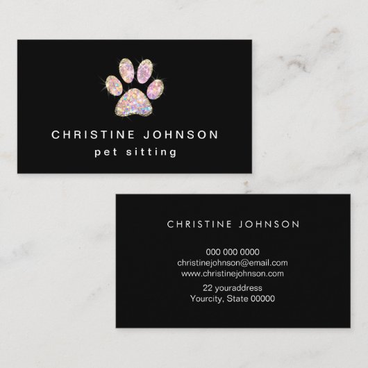 Drucklogo für Glitzer Visitenkarte (Vorne/Hinten)