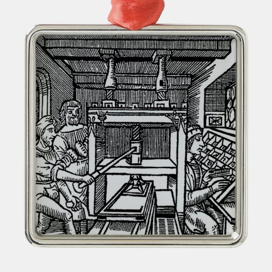 Druckmaschine Ornament Aus Metall (Vorne)