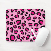 Druckmonogramm für die Druckfarben (Hot Pink Leopa Mousepad (Mit Mouse)