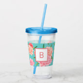 Druckmonogramm für rosa Carnese Acryltrinkbecher (Rückseite)