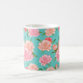 Druckmonogramm für rosa Carnese Kaffeetasse (Mittel)