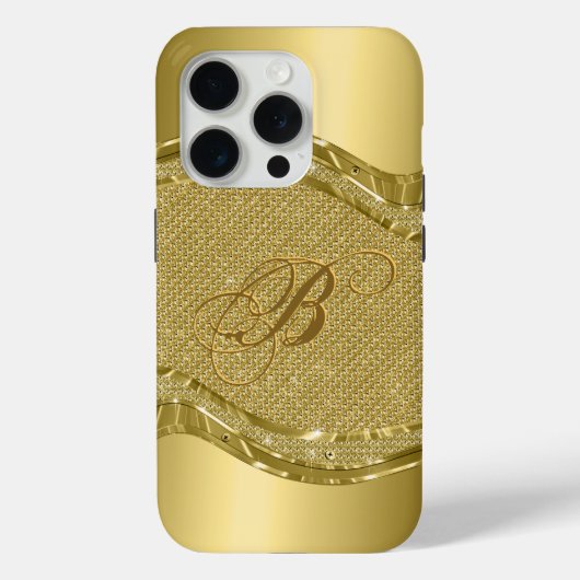 Druckmuster aus Gold und Metallic und Diamanten Case-Mate iPhone Hülle (Rückseite)
