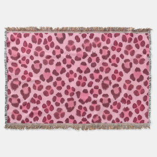 Druckmuster aus rosa Leopard Decke