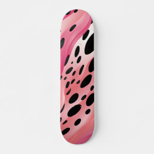 Druckmuster aus rosa Leopard Skateboard