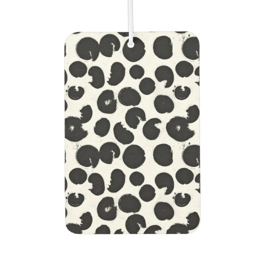 Druckmuster aus schwarzem und weißem Leopard Autolufterfrischer (Vorderseite)