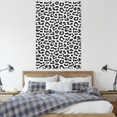 Druckmuster aus schwarzem und weißem Leopard Leinwanddruck (Insitu (Schlafzimmer))