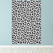 Druckmuster aus schwarzem und weißem Leopard Leinwanddruck (Insitu (Holzboden))