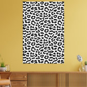 Druckmuster aus schwarzem und weißem Leopard Leinwanddruck (Insitu (Wohnzimmer))