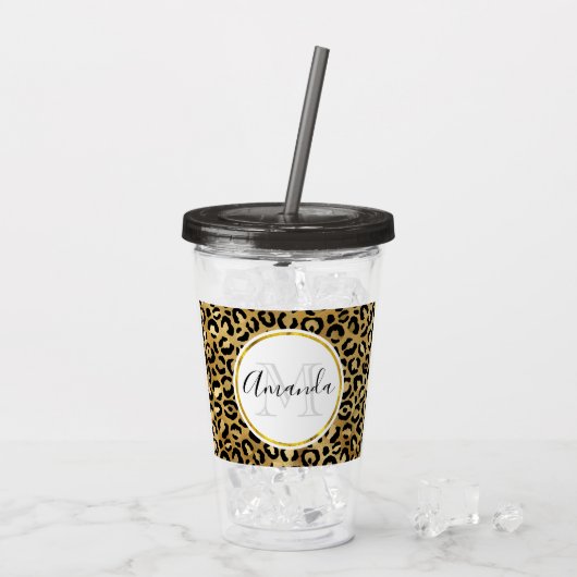 Druckmuster aus Wild & Exotic Leopard Acryltrinkbecher (Rückseite Ice)