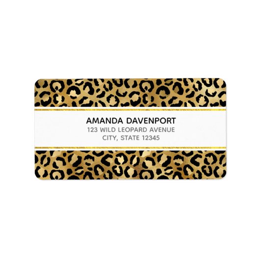 Druckmuster aus Wild & Exotic Leopard Adressaufkleber (Vorne)