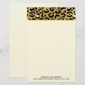 Druckmuster aus Wild & Exotic Leopard Briefpapier (Vorne/Hinten)
