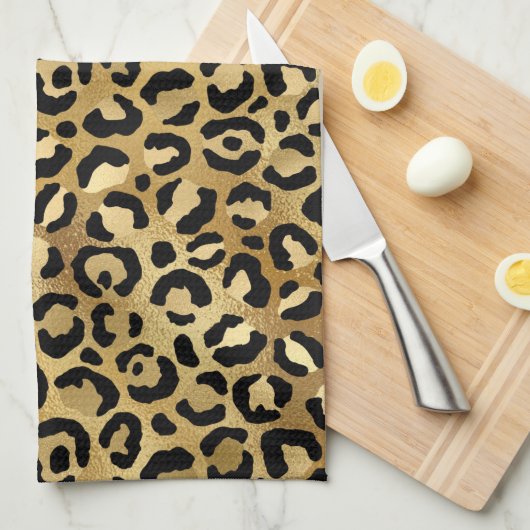 Druckmuster aus Wild & Exotic Leopard Geschirrtuch (Viertel Falte)