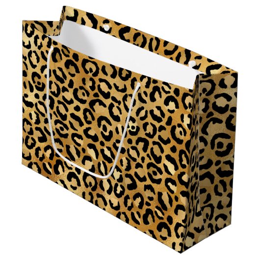 Druckmuster aus Wild & Exotic Leopard Große Geschenktüte (Vorderseite Schrägansicht)