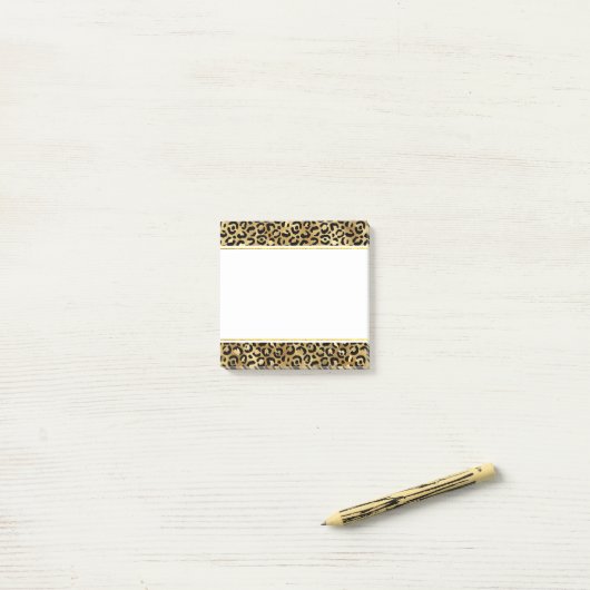Druckmuster aus Wild & Exotic Leopard Post-it Klebezettel (Auf Schreibtisch)