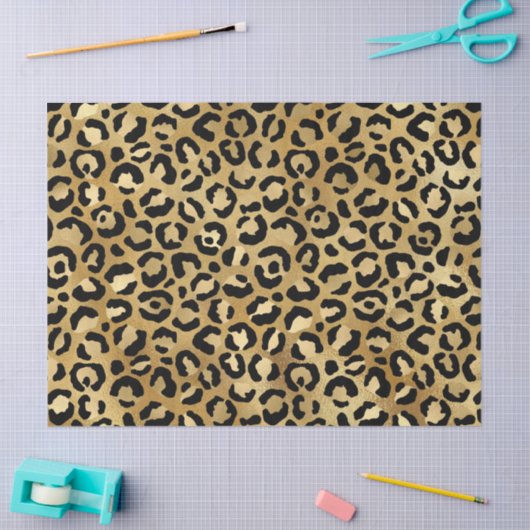 Druckmuster aus Wild & Exotic Leopard Seidenpapier (Basteln)