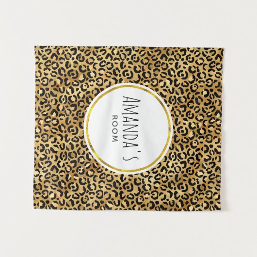 Druckmuster aus Wild & Exotic Leopard Wandteppich (Vorderseite (Horizontal))