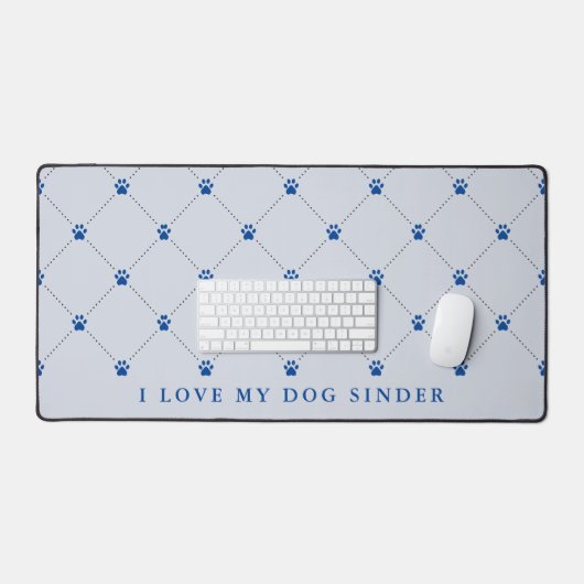 Druckmuster Blau Personalisiert Schreibtischunterlage (Tastatur & Maus)